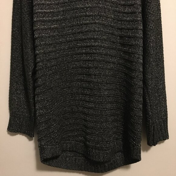 Calvin Klein Jeans Charcoal Metallic Knit Shaker Sweater - Picture 4 of 16